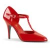 Pleaser 4" Heel T-Strap D'Orsay Style Pump - Red* Shoes