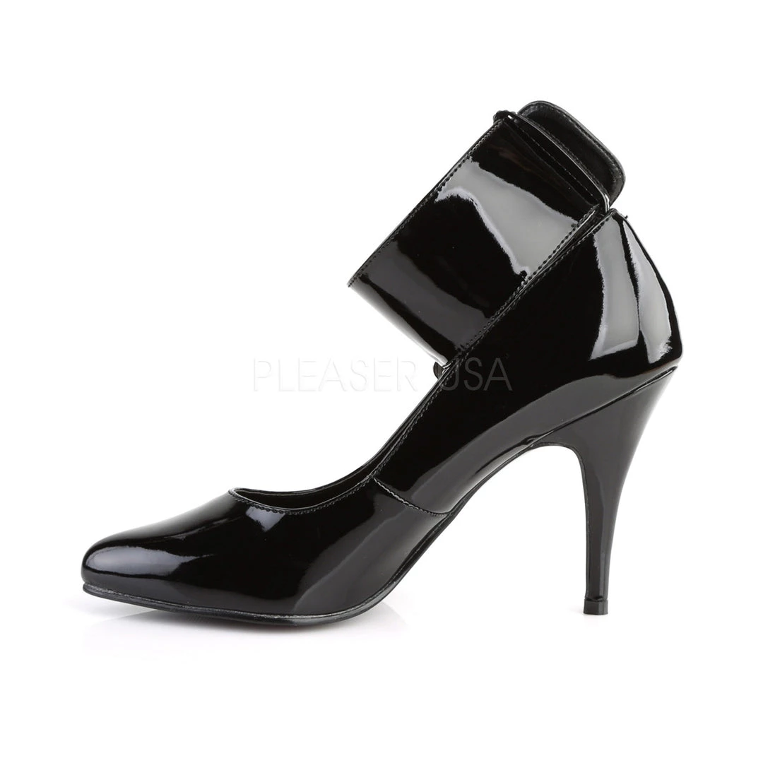 Pleaser 4" Heel Pump W/ Locking Ankle Cuff - Black* Shoes 4 Pleaser 4" Heel Pump W/ Locking Ankle Cuff - Black* Shoes