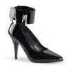 Pleaser 4" Heel Pump W/ Locking Ankle Cuff - Black* Shoes 1 Pleaser 4" Heel Pump W/ Locking Ankle Cuff - Black* Shoes