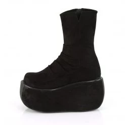 Demonia Black Faux Suede 3.5