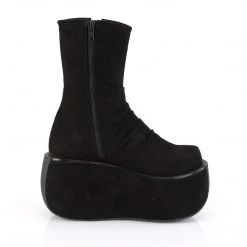 Demonia Black Faux Suede 3.5" Platform Ankle Boots*