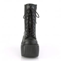 Demonia Black Vegan Leather Lace-Up 3.5" Platform Boots* Shoes