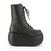 Demonia Black Vegan Leather Lace-Up 3.5" Platform Boots* Shoes
