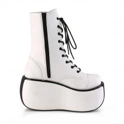 Demonia White Vegan Leather 3.5" Platform Ankle Boots* Shoes