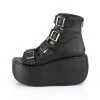 Demonia Shoes Black Vegan Leather 3.5" Platform Ankle Boots*