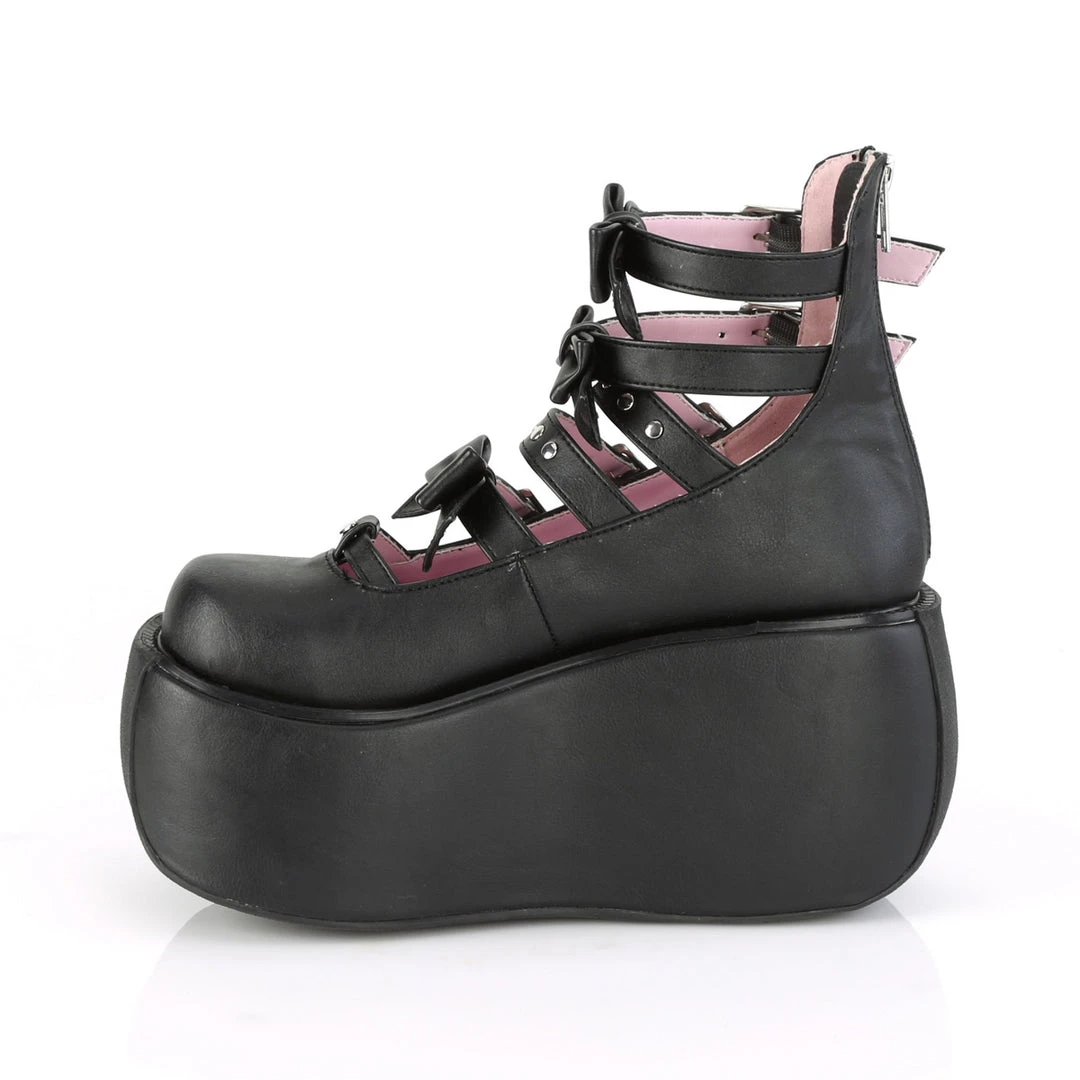Demonia Black Vegan Leather 3.5" Platform Shoes* 5 Demonia Black Vegan Leather 3.5" Platform Shoes*