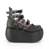 Demonia Black Vegan Leather 3.5" Platform Shoes*
