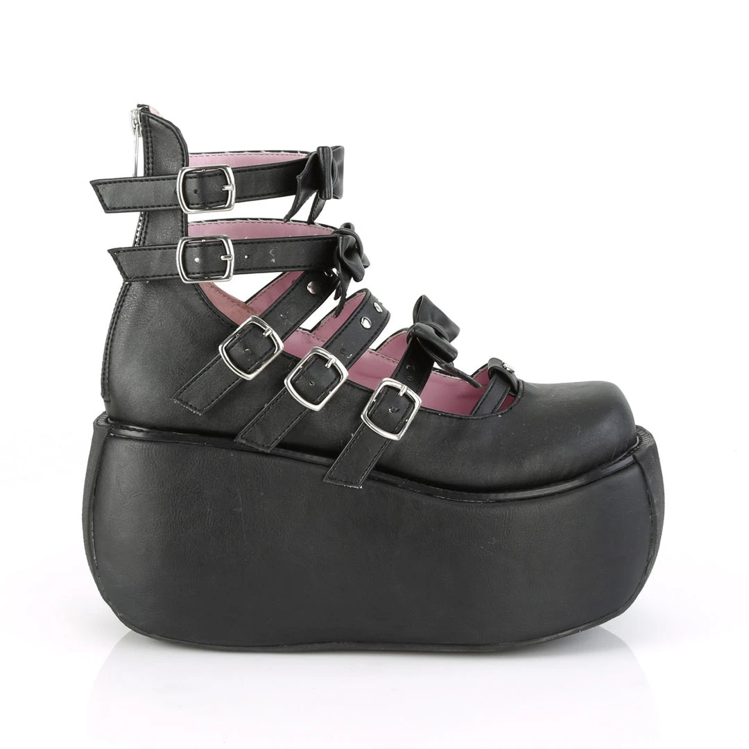 Demonia Black Vegan Leather 3.5" Platform Shoes* 3 Demonia Black Vegan Leather 3.5" Platform Shoes*