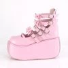 Demonia Baby Pink Vegan Leather 3.5" Platform Shoes* 2 Demonia Baby Pink Vegan Leather 3.5" Platform Shoes*