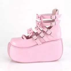 Demonia Baby Pink Vegan Leather 3.5" Platform Shoes*