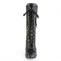 Demonia Shoes 3" Heel Black Vegan Leather Mid-Calf Boots*