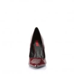 Demonia 4.5" Heel Burgundy Patent Leather Platform Shoes*