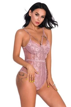 3WISHES Lingerie Strappy Bust Teddy