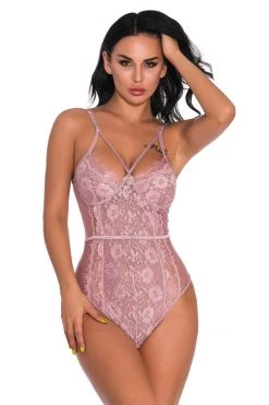 3WISHES Lingerie Strappy Bust Teddy