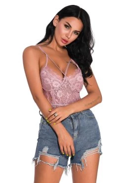 3WISHES Lingerie Strappy Bust Teddy