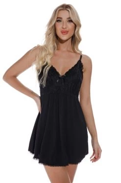 3WISHES Lace Bust Blissful Babydoll Set Lingerie