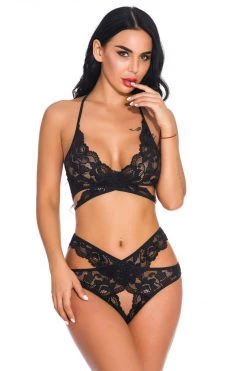 3WISHES Wrap Around Lace Bra Set Lingerie