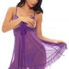 3WISHES Lingerie Cupless Mesh Babydoll