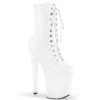 Pleaser 8" White Lace-Up Ankle Boot Platform Shoes Shoes* 1 Pleaser 8" White Lace-Up Ankle Boot Platform Shoes Shoes*