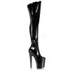 Pleaser Shoes 8" Heel Black Spike Heel Boots*