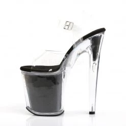Pleaser Shoes Clear 8" Glitter Heels*