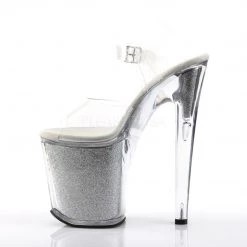 Pleaser 8" Clear Glitter Platform Heels* Shoes