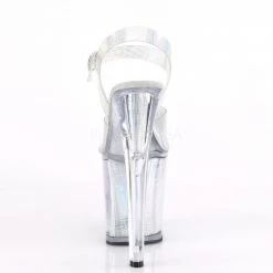 Pleaser 8" Silver Ankle Strap Platform Heels* 8 Pleaser 8