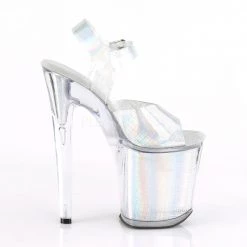 Pleaser 8" Silver Ankle Strap Platform Heels* 9 Pleaser 8