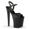 Pleaser 8" Black Faux Leather Platform Heels*