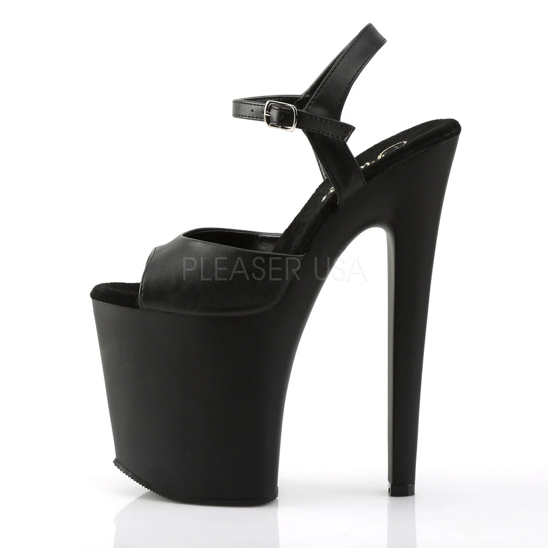 Pleaser 8" Black Faux Leather Platform Heels* 4 Pleaser 8" Black Faux Leather Platform Heels*