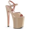 Pleaser 8" Heel Beige Ankle Strap Platforms* Shoes