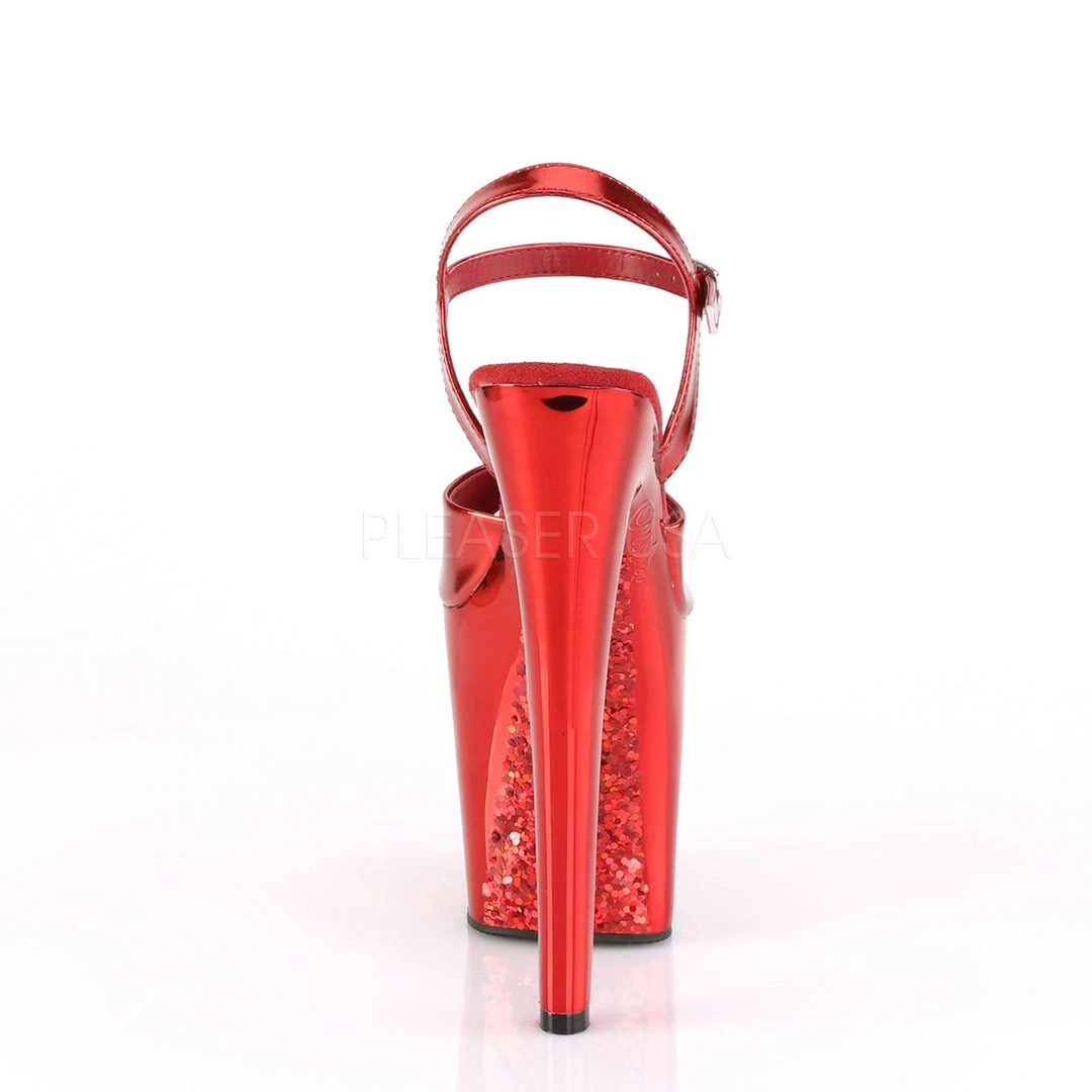 Pleaser Shoes 8" Heel Red Glitter Platforms* 5 Pleaser Shoes 8" Heel Red Glitter Platforms*