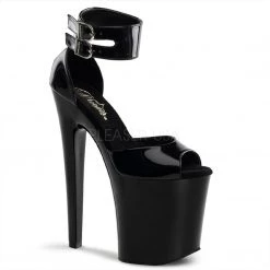Pleaser Shoes 8" Black Platform Heels*