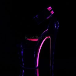 Pleaser 8" Black/Hot Pink Platform Heels*